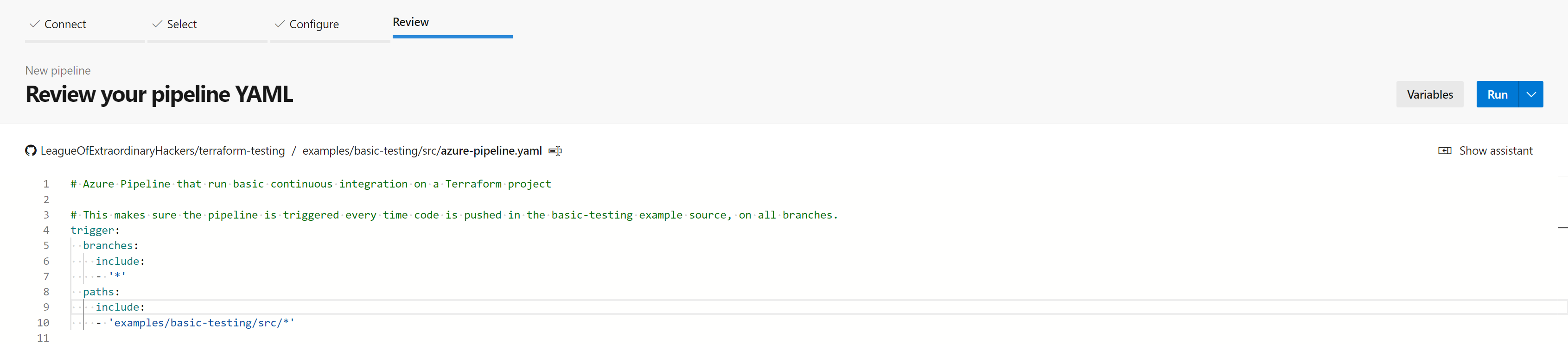 Run Azure Pipeline
