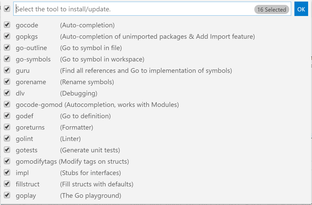 Install Go Tools - All